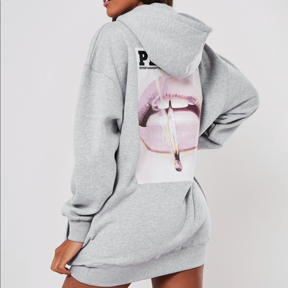 MISSGUIDED PLAYBOY OVERSIZED HOODIE